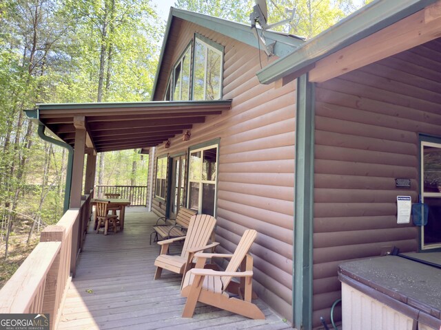 view of wooden terrace