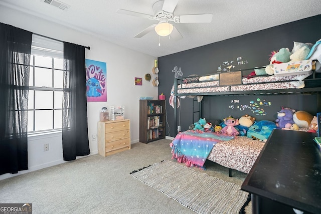 4104 Glenaire Way NW, Acworth, GA 30101 - bedroom with carpet floors, multiple windows, and ceiling fan