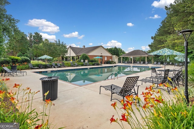 4104 Glenaire Way NW, Acworth, GA 30101 - community pool with a gazebo and a patio