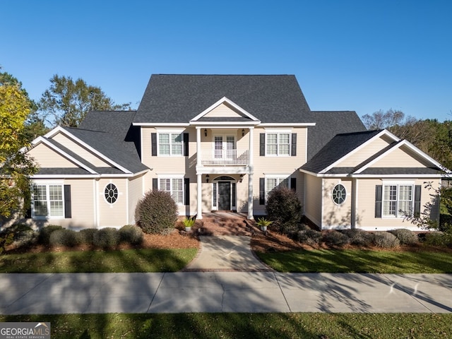 4345 Spring Branch Cir, Valdosta, GA 31601 - neoclassical / greek revival house featuring a balcony and roof with shingles