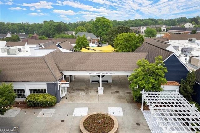 aerial view of residential area