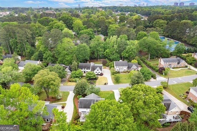 aerial view of residential area