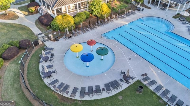 6150 Bridge Fair Rd, Cumming, GA 30028 - bird's eye view of a pool