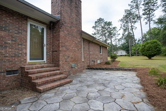 view of patio / terrace featuring entry steps