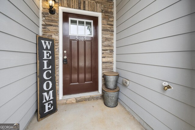 view of doorway to property