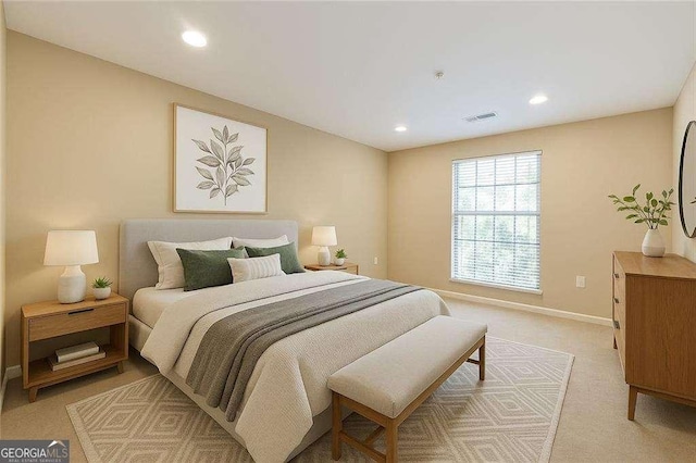 28106 Plantation Dr NE, Atlanta, GA 30324 - bedroom featuring light colored carpet, recessed lighting, and baseboards