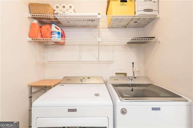 28106 Plantation Dr NE, Atlanta, GA 30324 - laundry area with washing machine and dryer