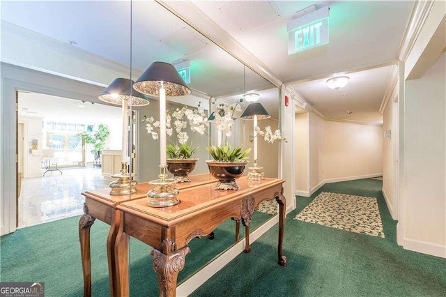 28106 Plantation Dr NE, Atlanta, GA 30324 - office featuring carpet floors and crown molding