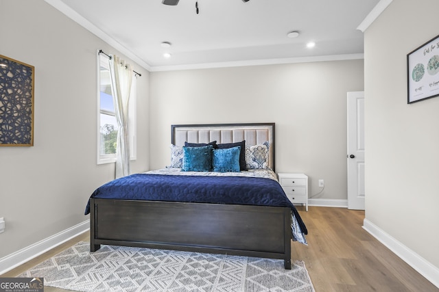 2436 Hidden Creek Rd, Kennesaw, GA 30152 - bedroom featuring wood finished floors, crown molding, and recessed lighting