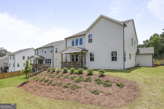 2436 Hidden Creek Rd, Kennesaw, GA 30152 - back of property featuring ceiling fan
