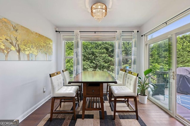 4630 Carriage Walk Ln, Cumming, GA 30040 - sunroom with a chandelier