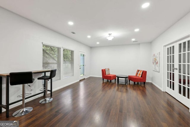 4630 Carriage Walk Ln, Cumming, GA 30040 - sitting room featuring wood finished floors and recessed lighting