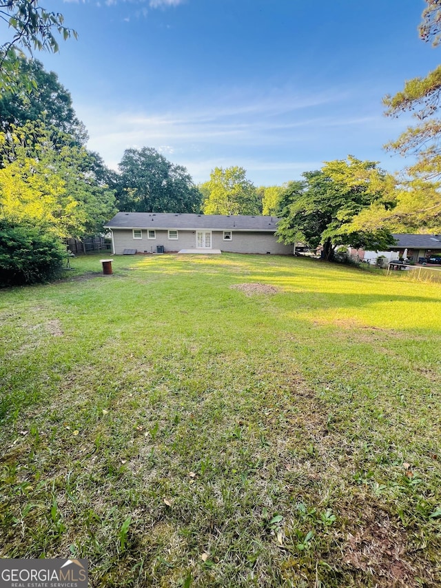 view of grassy yard