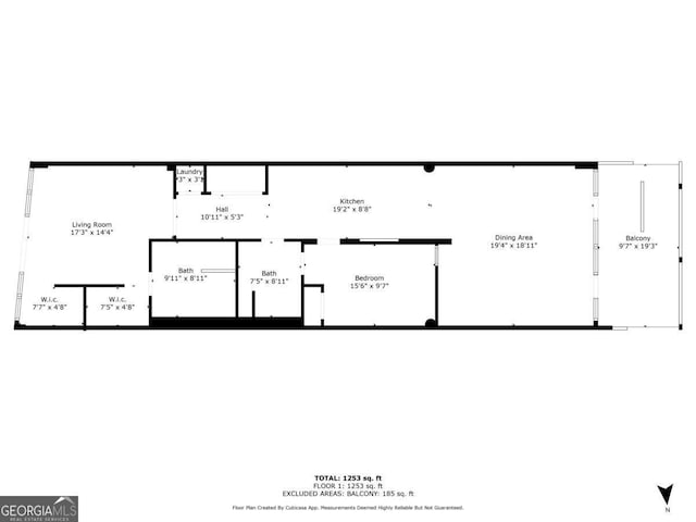 890 Memorial Dr SE Unit 105, Atlanta, GA 30316 - floor plan / room layout
