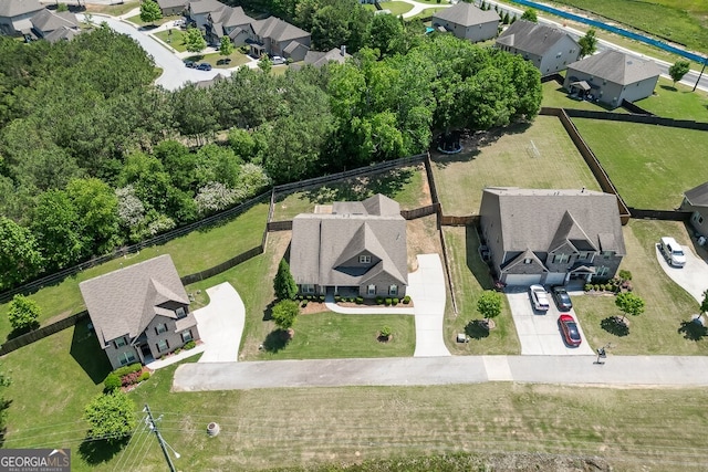 aerial perspective of suburban area