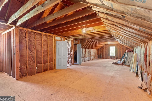 view of attic