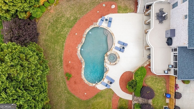 200 N Willow Ct, Alpharetta, GA 30004 - drone / aerial view of a pool area