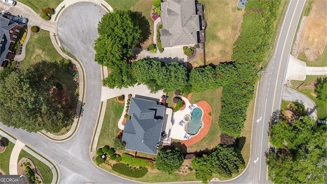 200 N Willow Ct, Alpharetta, GA 30004 - aerial view of property and surrounding area featuring a pool