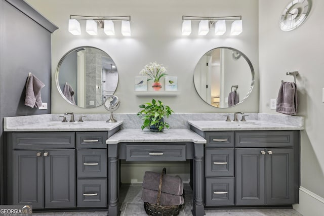 895 Freemanwood Ln, Milton, GA 30004 - full bathroom featuring two vanities