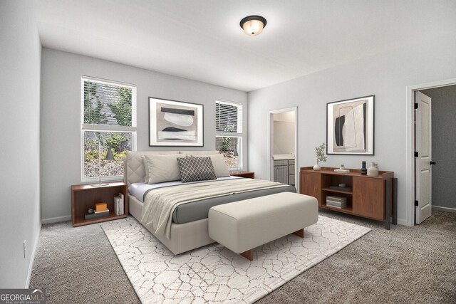 387 Skylar Way SE, Atlanta, GA 30315 - bedroom featuring multiple windows, light colored carpet, and baseboards