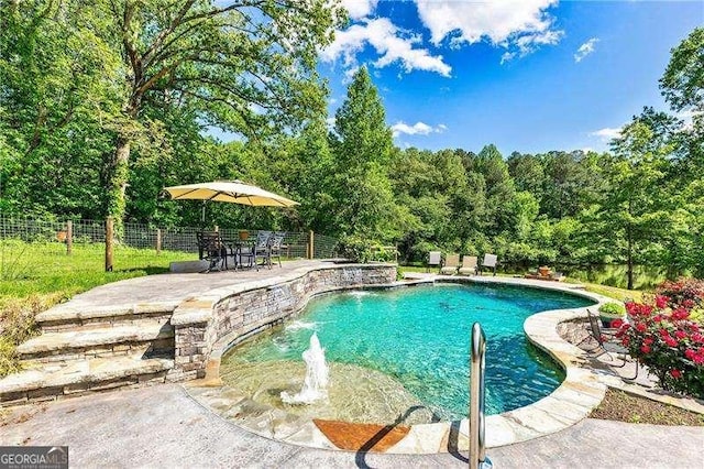 163 Thompson Ln, Jasper, GA 30143 - view of pool with a patio and fence
