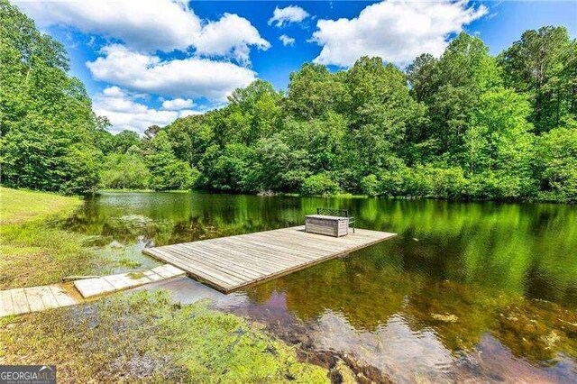 163 Thompson Ln, Jasper, GA 30143 - dock area with a water view and a forest view