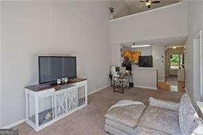 210 Cottonwood Creek Cir, Canton, GA 30114 - living room featuring baseboards and a ceiling fan