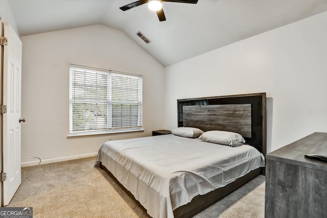 547 SE Tufton Trl SE, Atlanta, GA 30354 - carpeted bedroom featuring lofted ceiling and ceiling fan
