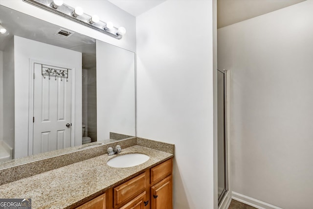 547 SE Tufton Trl SE, Atlanta, GA 30354 - full bathroom with vanity and a shower stall