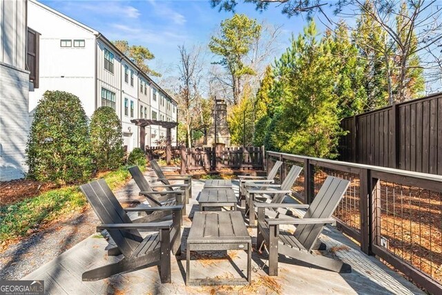 4462 Dandelion Ln, Atlanta, GA 30342 - view of wooden terrace