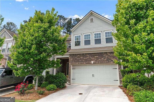 6237 Thorncrest Dr Unit 10, Tucker, GA 30084 - traditional-style home featuring brick siding, an attached garage, and concrete driveway