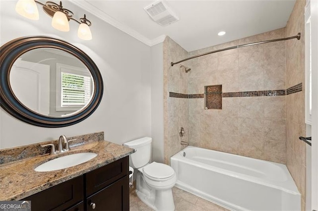 5816 Chamblee Dunwoody, Atlanta, GA 30338 - full bathroom featuring toilet, tile patterned floors, vanity, and shower / tub combination
