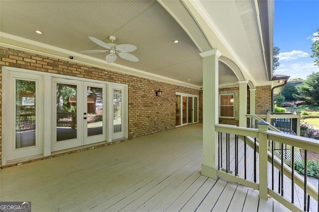 5816 Chamblee Dunwoody, Atlanta, GA 30338 - wooden terrace with ceiling fan