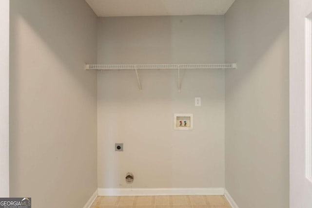 3531 Brookstone Way, Union City, GA 30291 - laundry area with hookup for an electric dryer, hookup for a washing machine, and baseboards