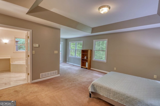 3311 Creek Hollow Dr, Marietta, GA 30062 - bedroom with light carpet and connected bathroom