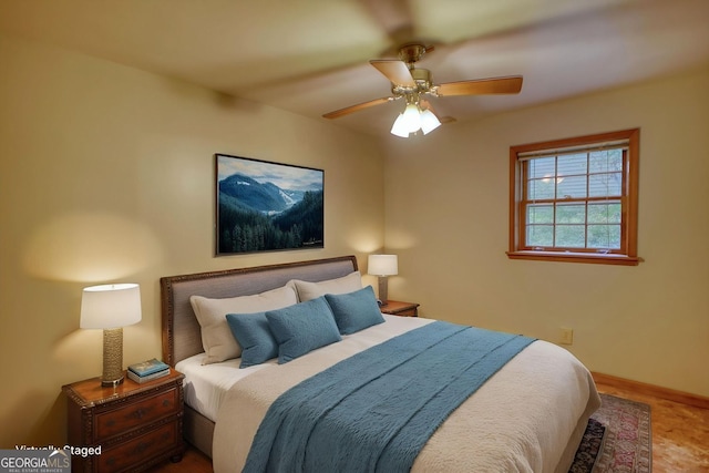 3311 Creek Hollow Dr, Marietta, GA 30062 - bedroom featuring baseboards and ceiling fan