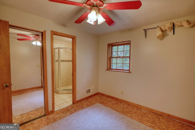 3311 Creek Hollow Dr, Marietta, GA 30062 - unfurnished bedroom with carpet, ensuite bath, and ceiling fan