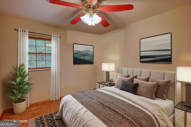 3311 Creek Hollow Dr, Marietta, GA 30062 - bedroom featuring ceiling fan and baseboards