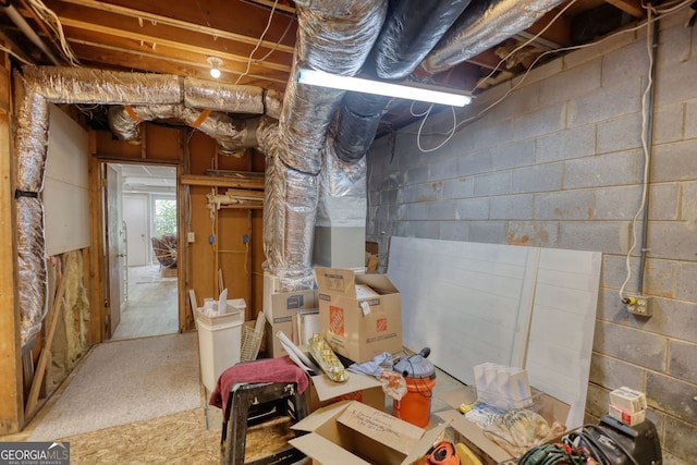 3311 Creek Hollow Dr, Marietta, GA 30062 - below grade area featuring concrete block wall