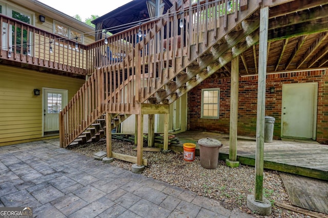 3311 Creek Hollow Dr, Marietta, GA 30062 - view of patio / terrace with a deck and stairway