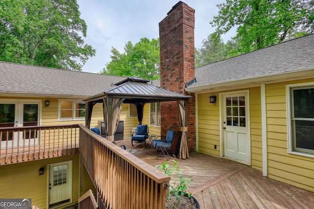 3311 Creek Hollow Dr, Marietta, GA 30062 - wooden deck with a gazebo