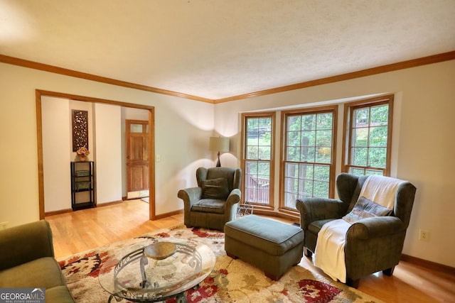 3311 Creek Hollow Dr, Marietta, GA 30062 - living room with light wood-type flooring, healthy amount of natural light, and crown molding