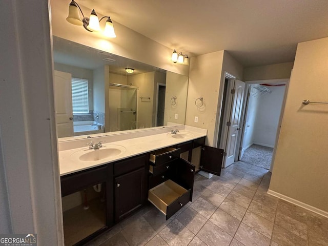 79 Parkmont Ln, Dallas, GA 30132 - full bath featuring a stall shower, a bath, and double vanity