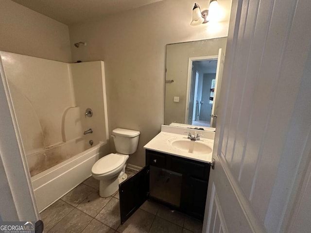 79 Parkmont Ln, Dallas, GA 30132 - bathroom with tile patterned floors, vanity, and tub / shower combination