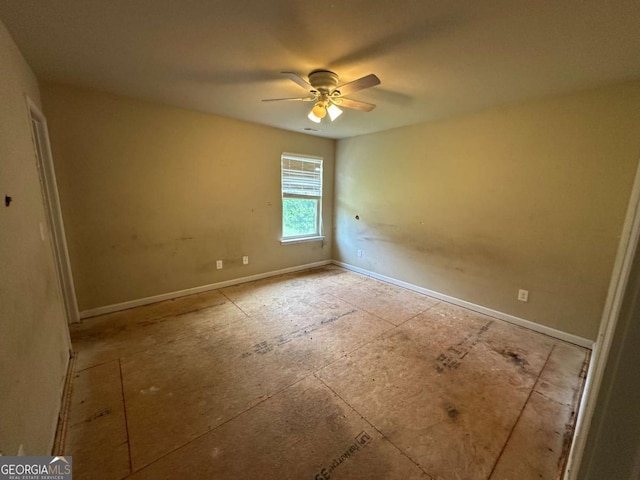 79 Parkmont Ln, Dallas, GA 30132 - spare room featuring ceiling fan and baseboards