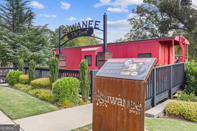 view of community sign
