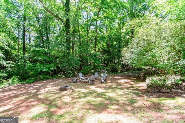 1700 Jimmy Daniel Rd, Watkinsville, GA 30677 - view of yard with a fire pit