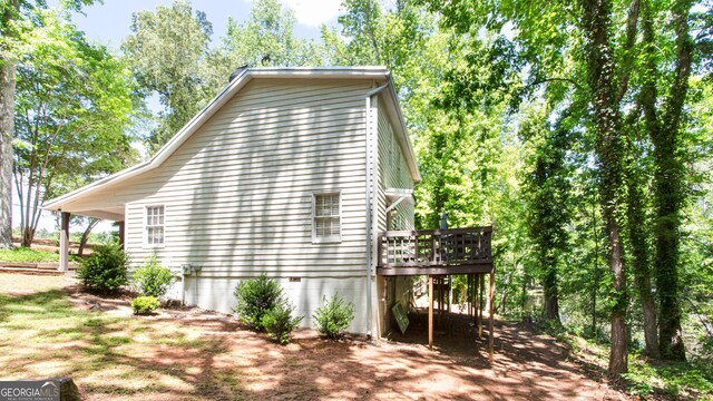 1700 Jimmy Daniel Rd, Watkinsville, GA 30677 - view of side of home with a wooden deck and crawl space