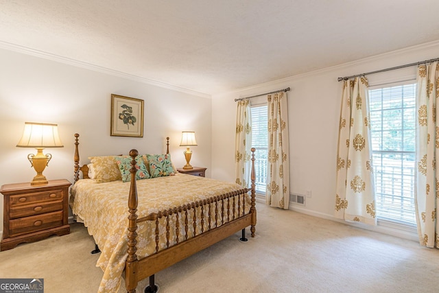 4314 Arbor Bridge Ct, Marietta, GA 30066 - carpeted bedroom with access to exterior, ornamental molding, and multiple windows