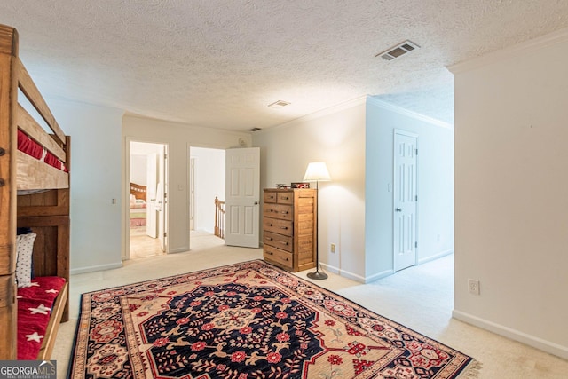 4314 Arbor Bridge Ct, Marietta, GA 30066 - bedroom featuring carpet, crown molding, and a textured ceiling